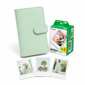 Kit Instax Mini Fujifilm: Películas + Álbum Instax Green Liso