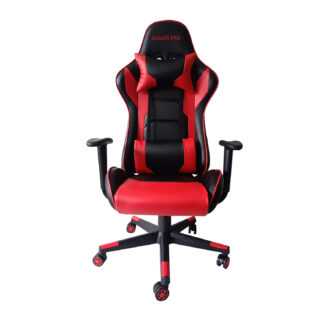 Silla Gamer Negra con rojo Reclinable