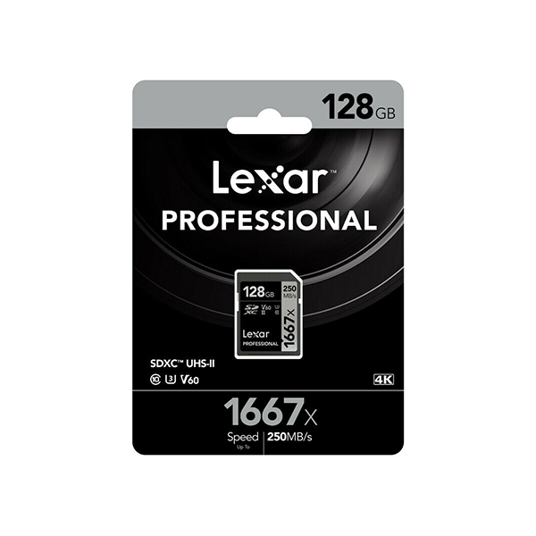 Memoria Lexar 128GB Professional 1667x 250Mb/s SDXC UHS-II