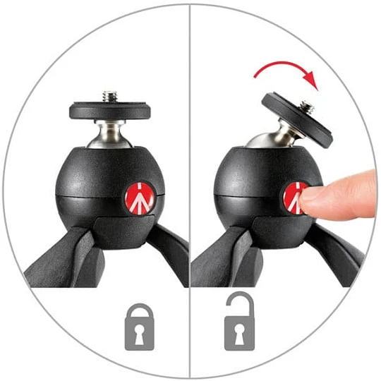Trípode Mini Manfrotto Pixi MTPixi-B Color Negro - Imagen 3