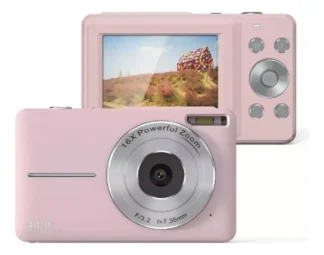 Cámara Digital Portátil rosa 1080p, 44mp, Zoom 16x