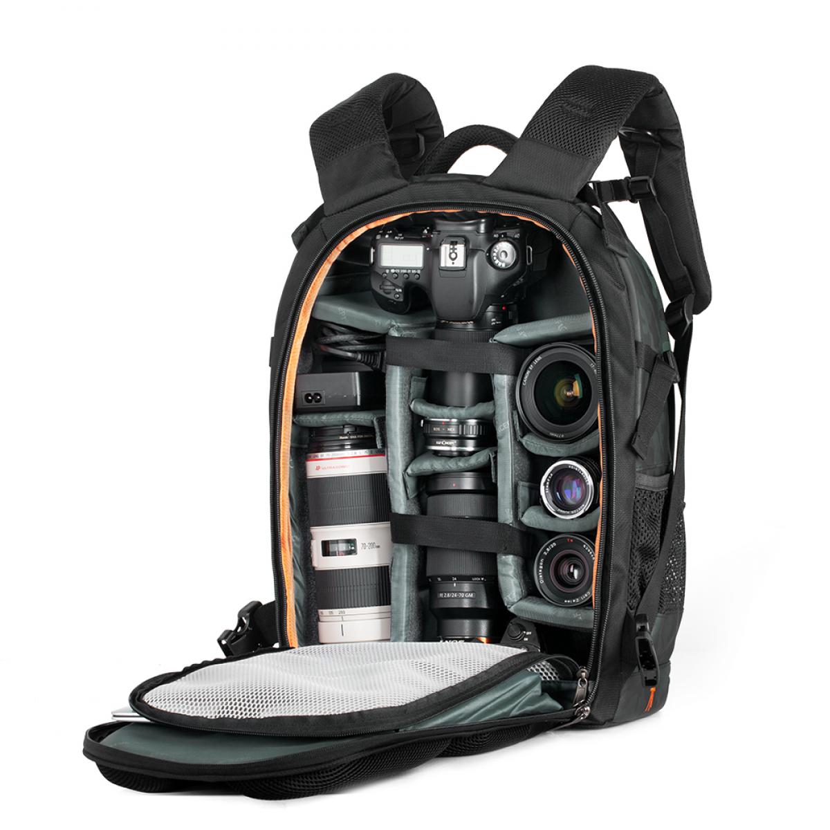 Mochila multifuncional K&F Concept para fotografía de viajes al aire libre, 30 x 24 x 45 cm, mochila de 23 l Nature Wander 06 (camuflaje - Imagen 11