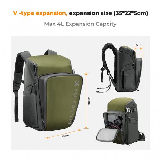 K&F Classic Elegance Camera Backpack - K&F MOCHILA KF13.128V1 - Imagen 4