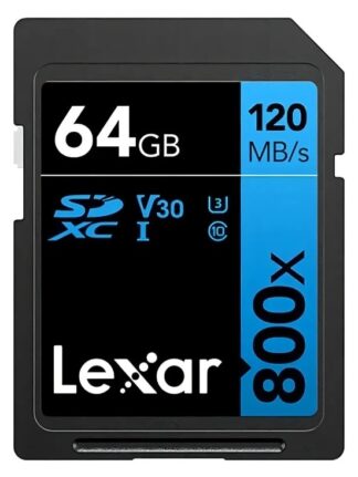 Tarjeta de Memoria SD Lexar 64GB 800x 120MBS V30 UHS-I SDXC