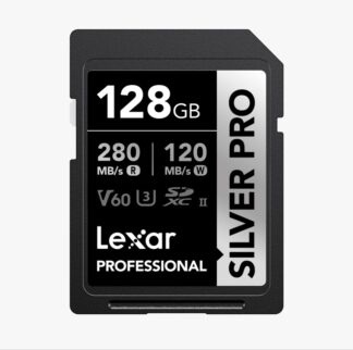 Tarjeta de memoria LEXAR 128GB SDXC UHS-II 280/120V60 4K SILVER PRO