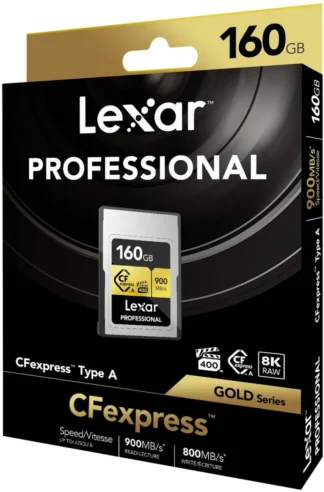 Tarjeta LEXAR 160GB CF EXPRESS GOLD 900/800mbs 8K