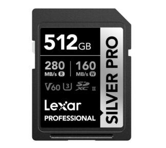 Tarjeta de memoria LEXAR 512GB Class 10 U3 V60 S/PRO 280MB/160MB
