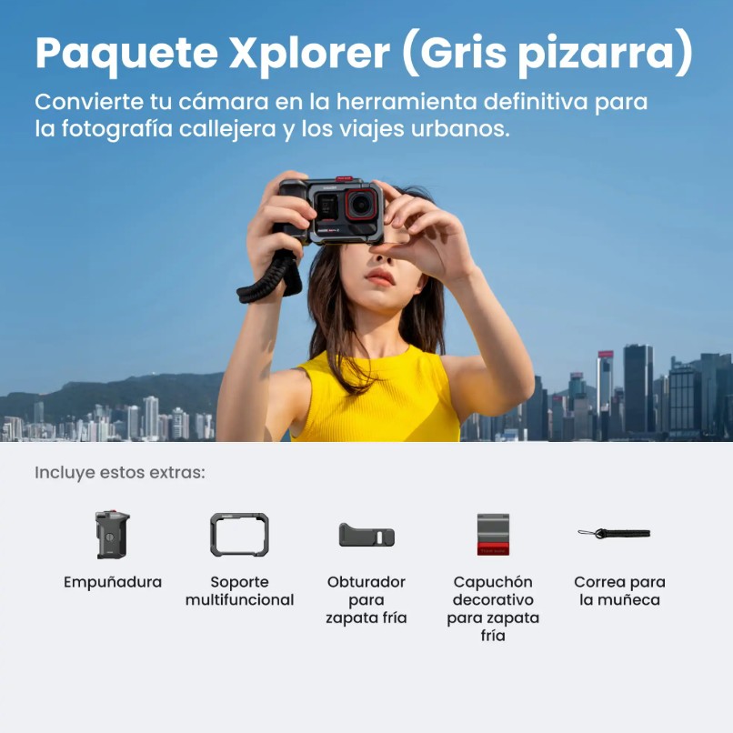 INSTA360 ACE PRO2 DUAL XPLORER BUNDLE SLATE GRAY - Imagen 2