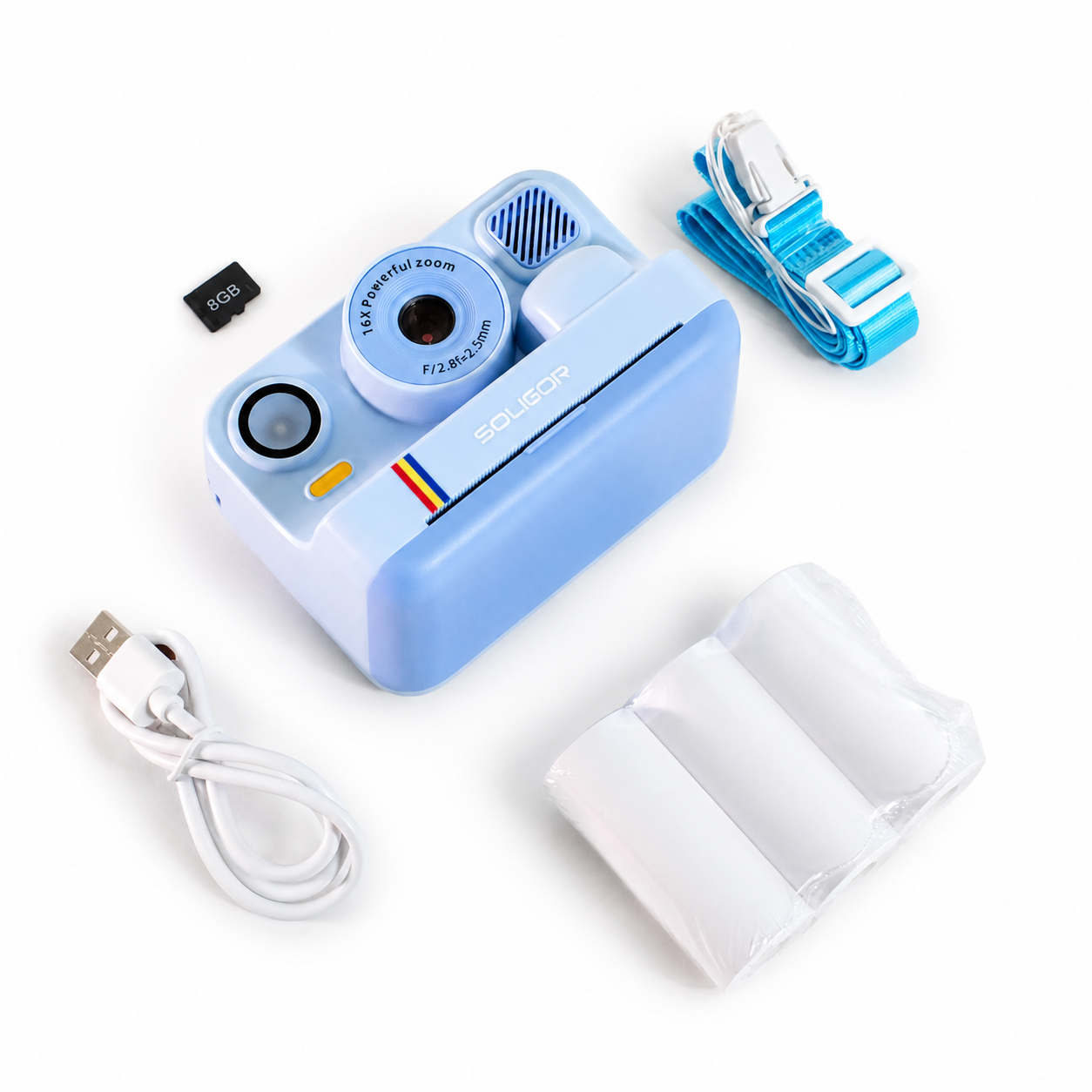 CAMARA INSTANTANEA C/IMPRESORA BLUETOOTH BLUE - Imagen 2